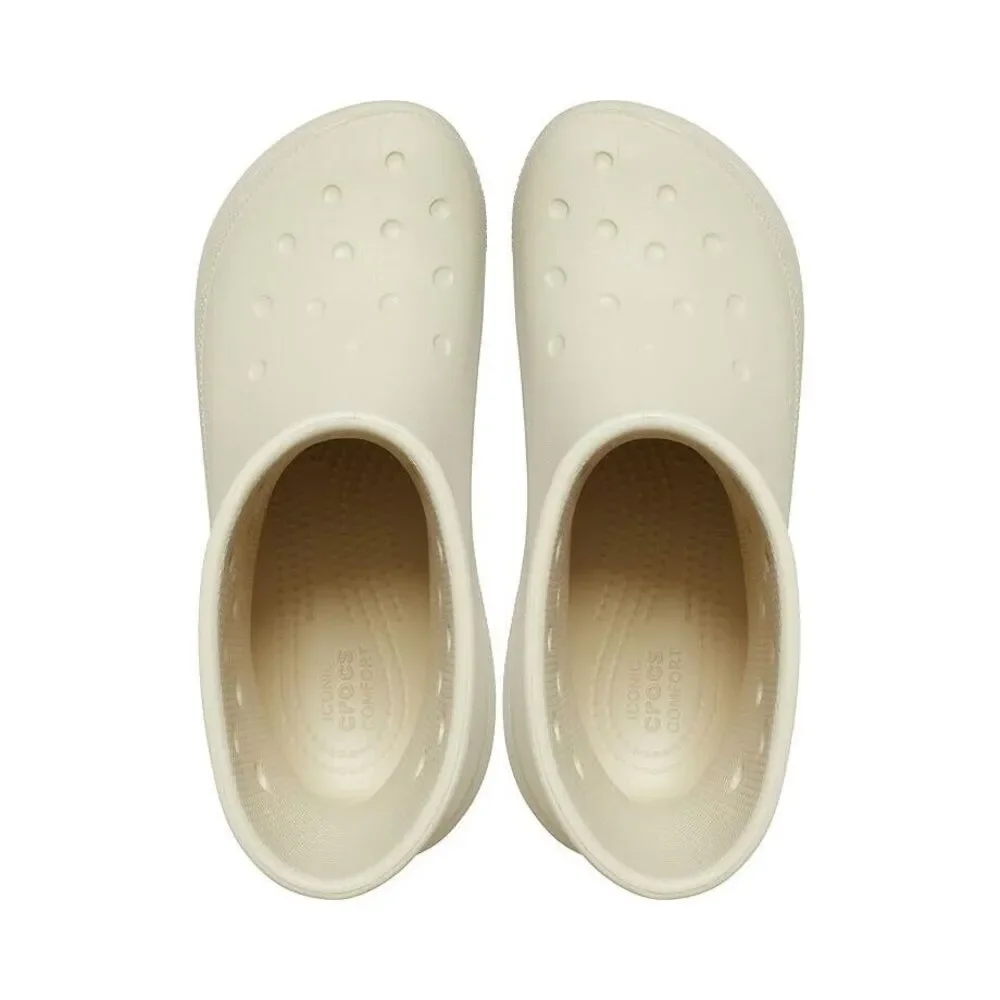 NEW Crocs Crush Rain Boot Bone Cream Adult Womens Size 6 / Mens 4 Waterproof‎